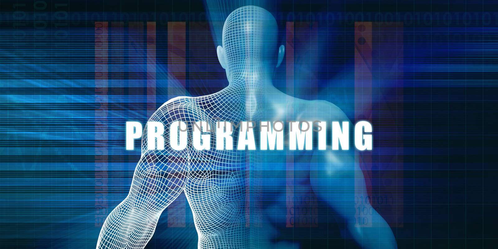 Programming as a Futuristic Concept Abstract Background
