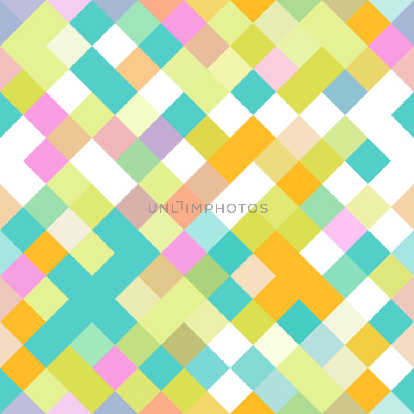 Seamless Geometric Pattern with Colorful Elements Art
