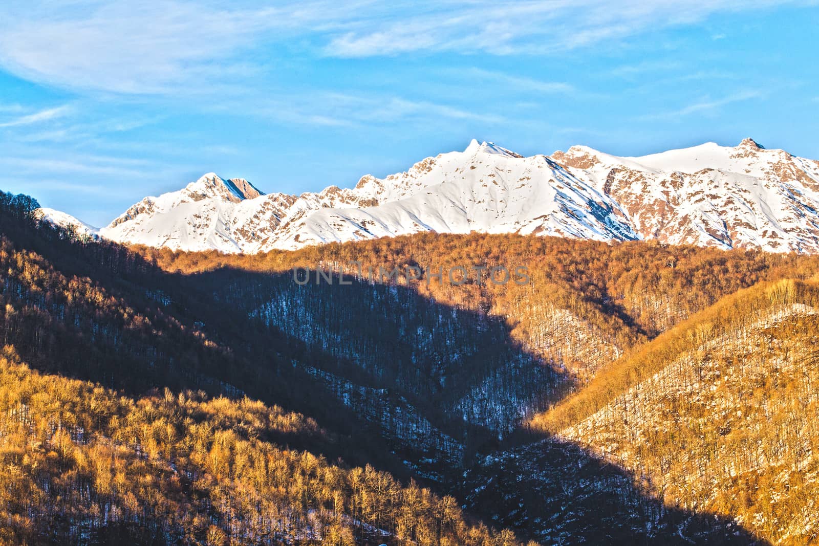 the white mountains and the sky