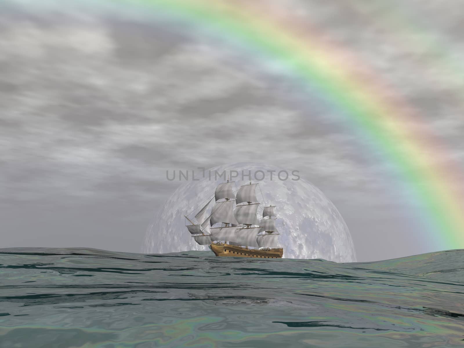 Old merchant ship - 3D render by Elenaphotos21