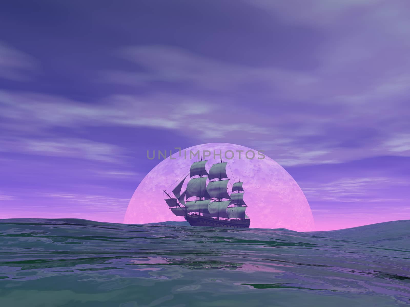 Old merchant ship - 3D render by Elenaphotos21