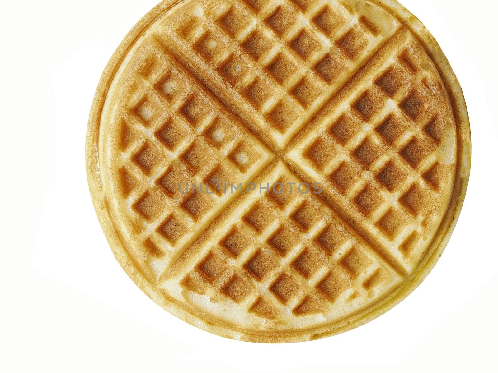 plain belgium american waffles isolated by zkruger