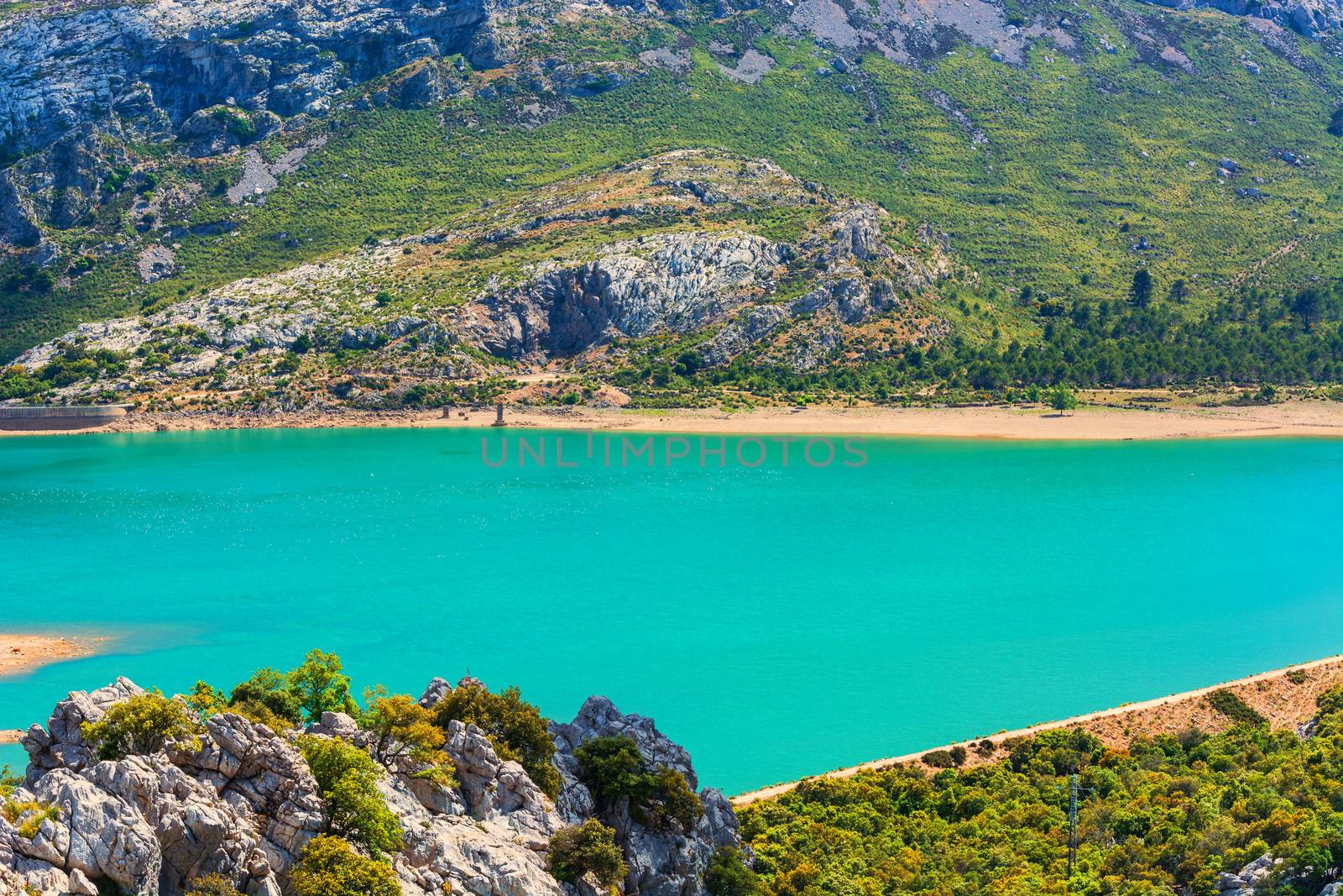 Fantastic views of the Embalse de Cuber in the Sierra de Tramuntana, Mallorca, Spain
