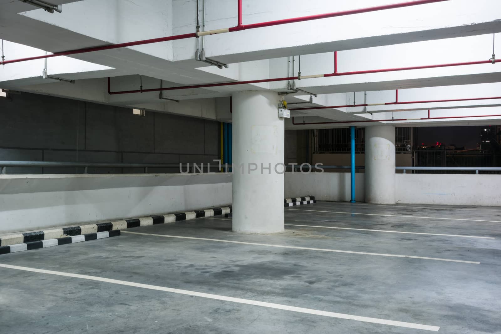 Empty Space in a Parking for background