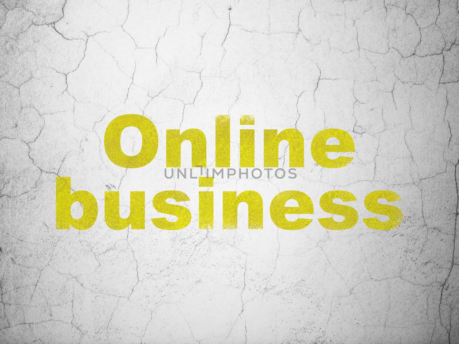 Business concept: Online Business on wall background by maxkabakov