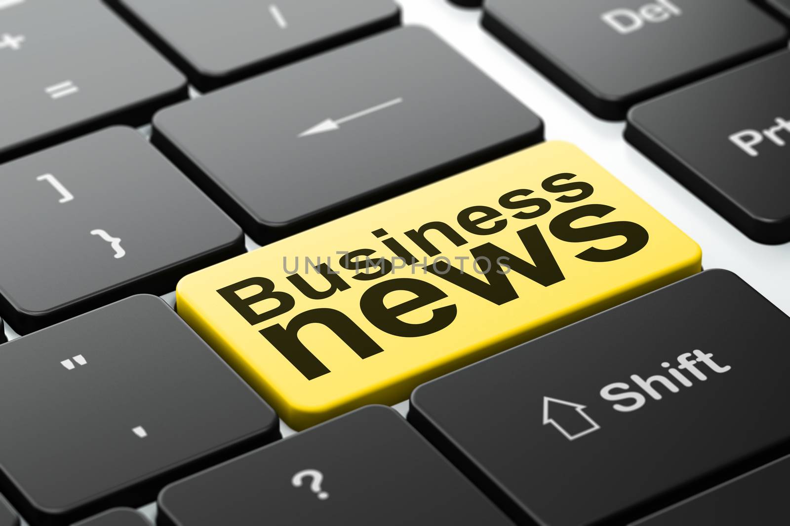 News concept: Business News on computer keyboard background by maxkabakov