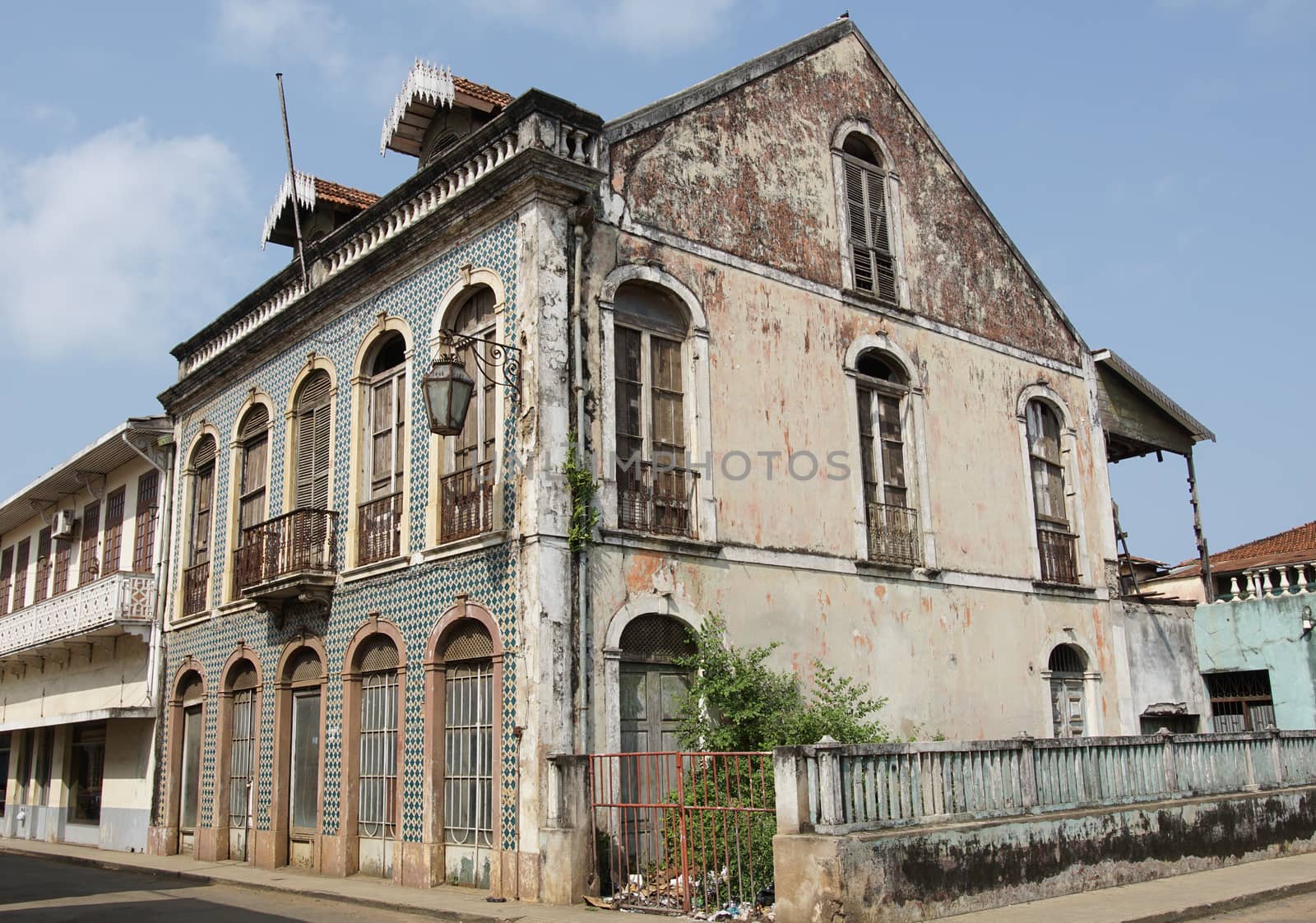 Colonial buildings of Sao Tome, Sao Tome and Principe, Africa