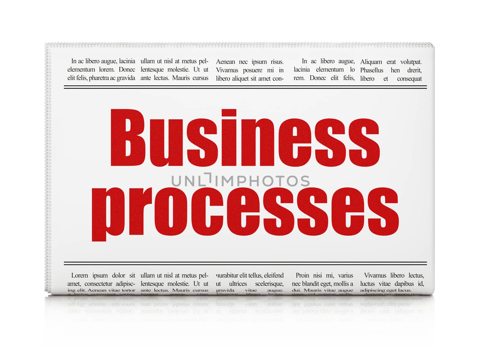 Business concept: newspaper headline Business Processes by maxkabakov