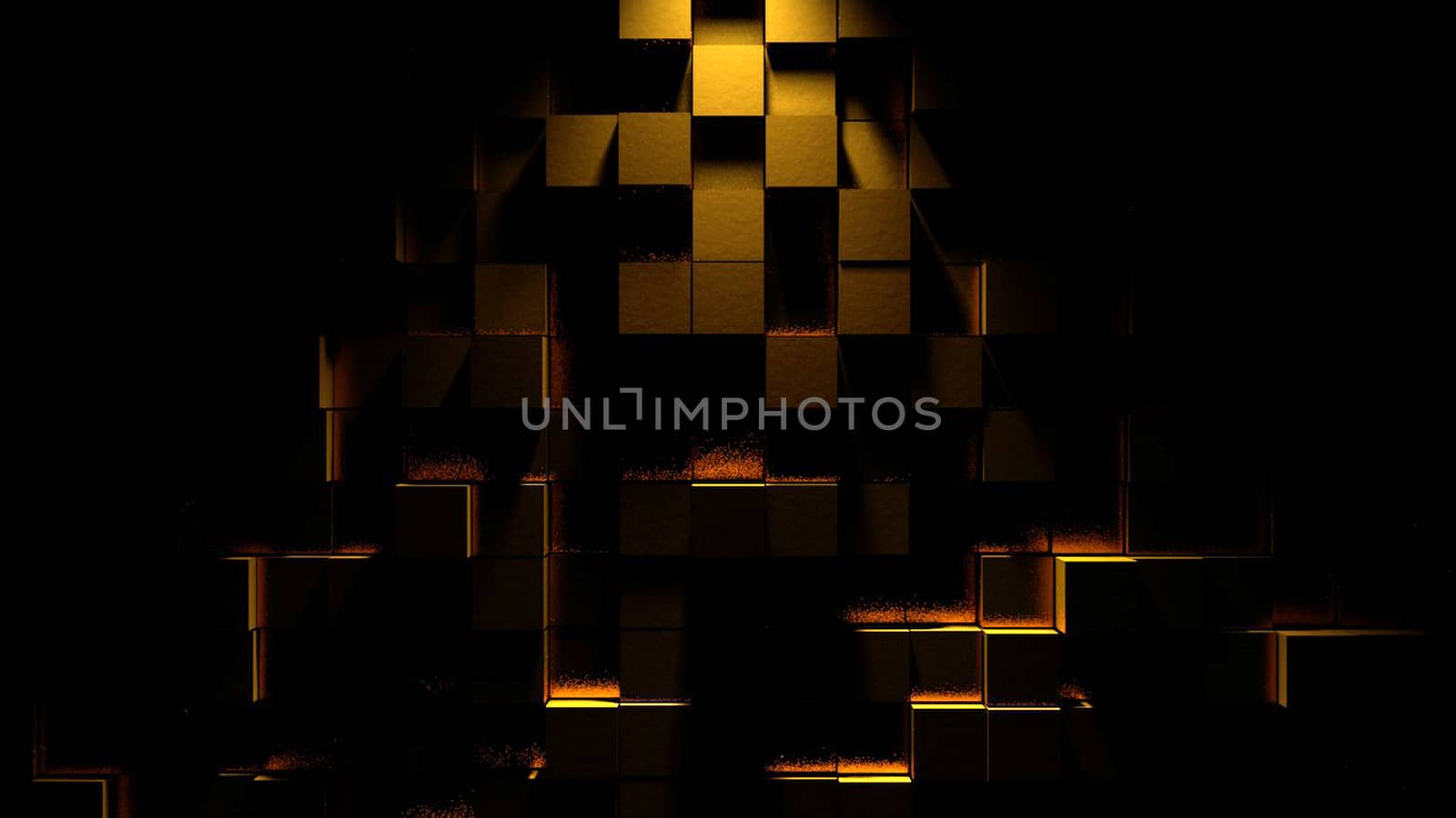 Abstract background with cubes. Digital backdrop. 3d rendered