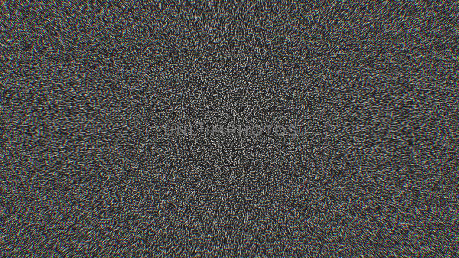 TV white noise background. Digital backdrop. 3d rendered