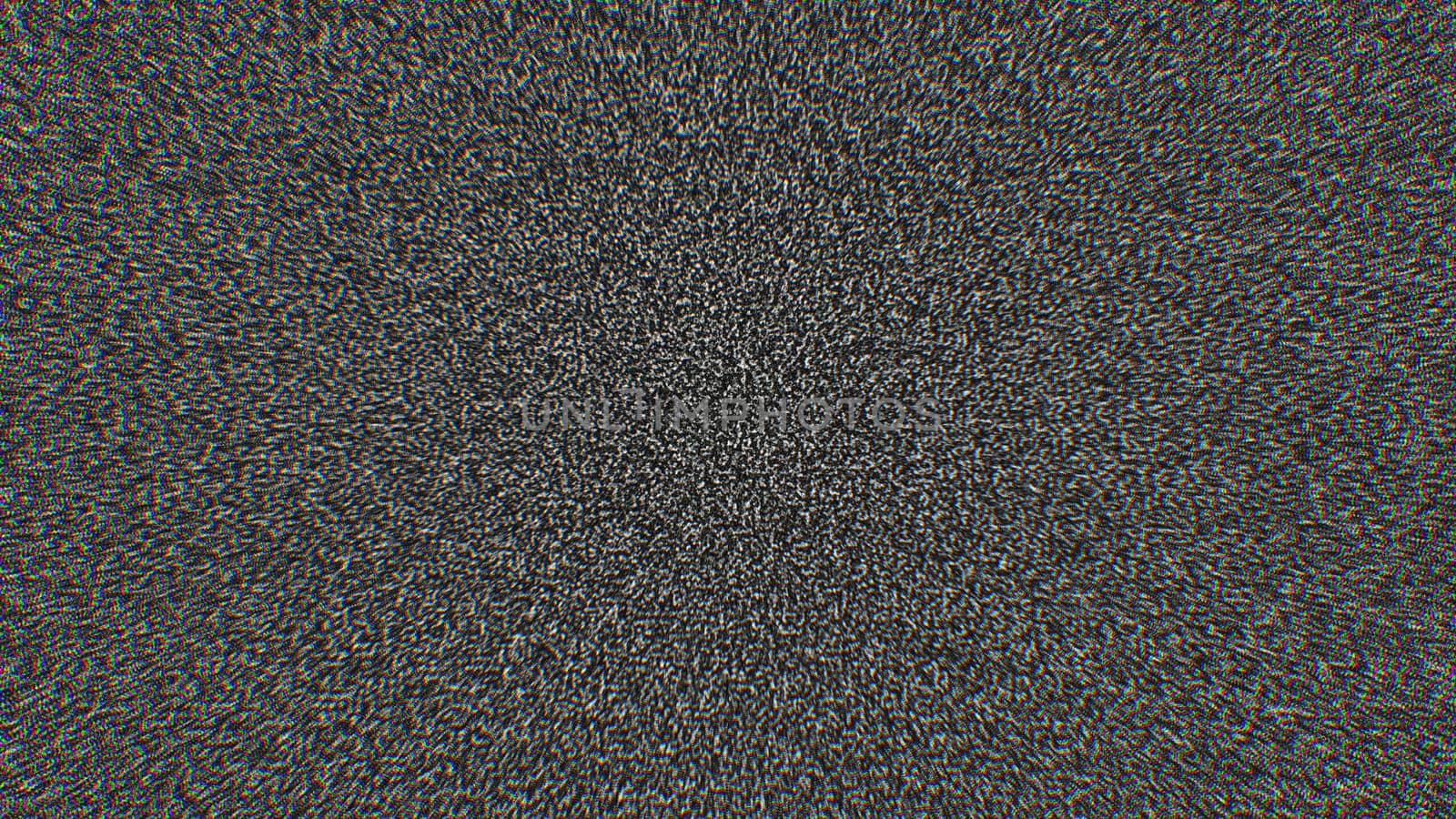 TV white noise background. Digital backdrop. 3d rendered