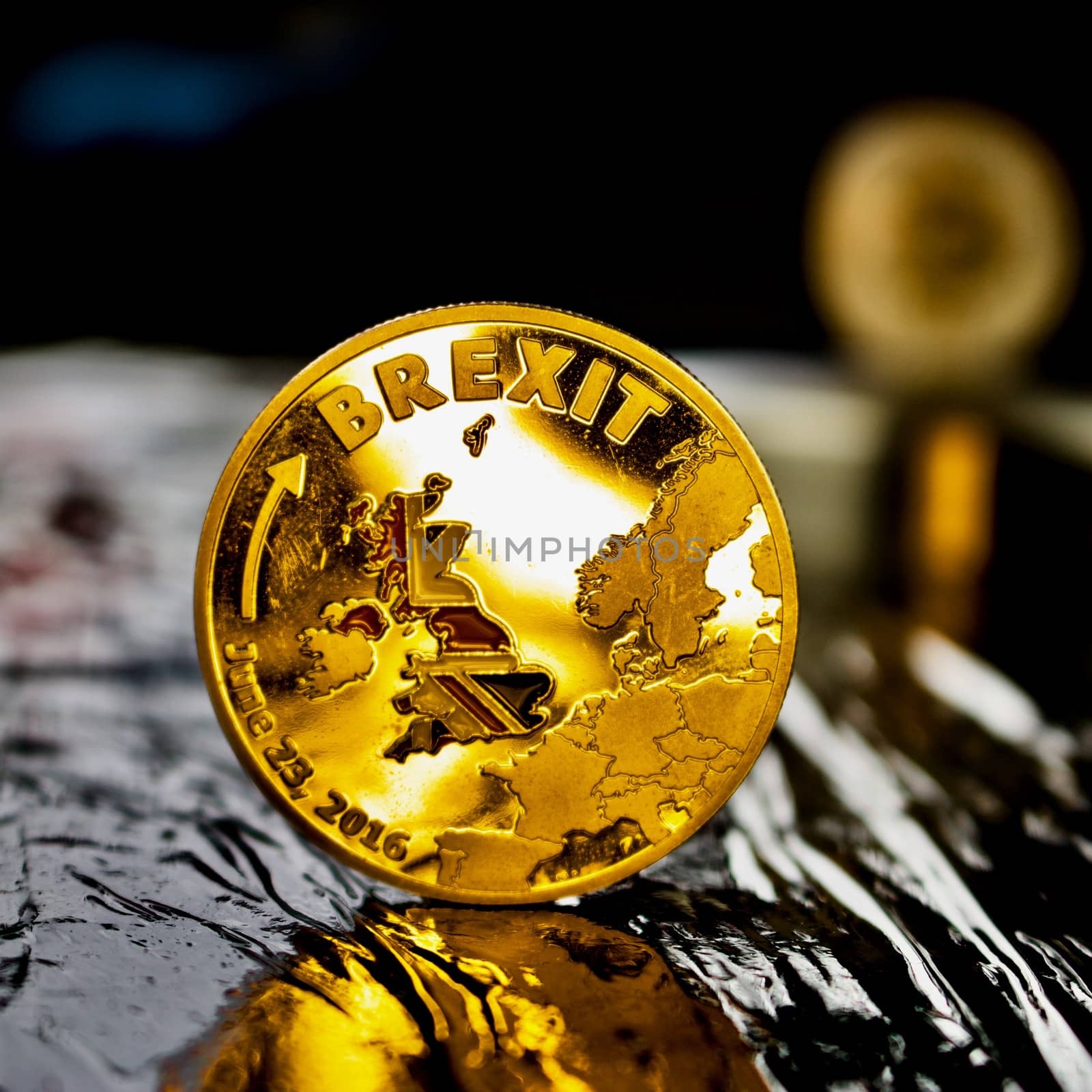 Europe leaving. Gold brexit physical coin
