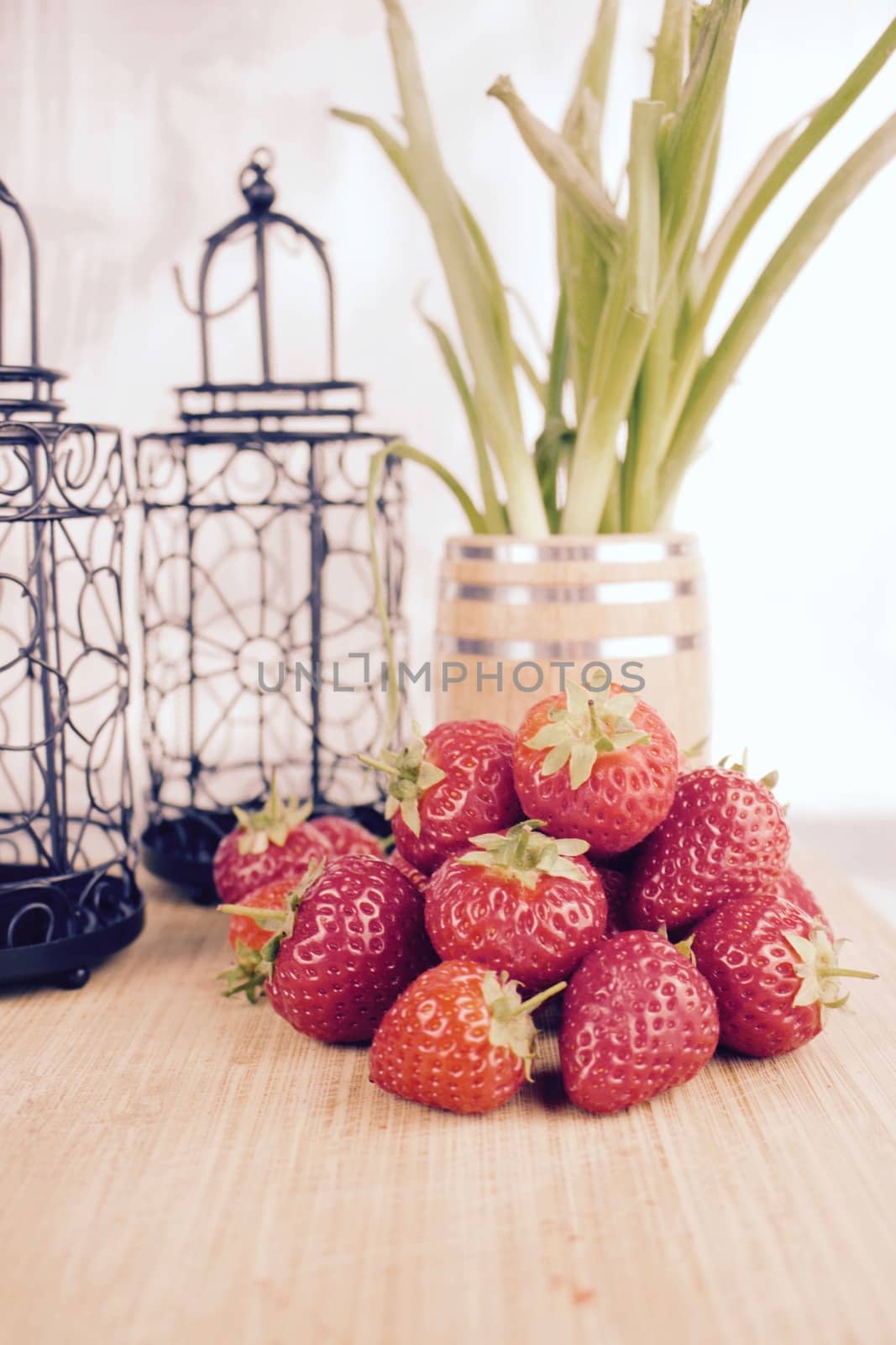 Fresh red strawberries. Food concept.