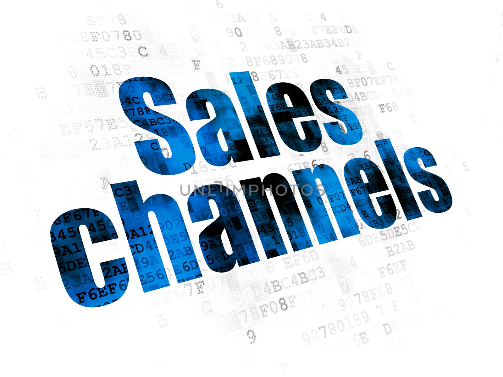 Marketing concept: Sales Channels on Digital background by maxkabakov