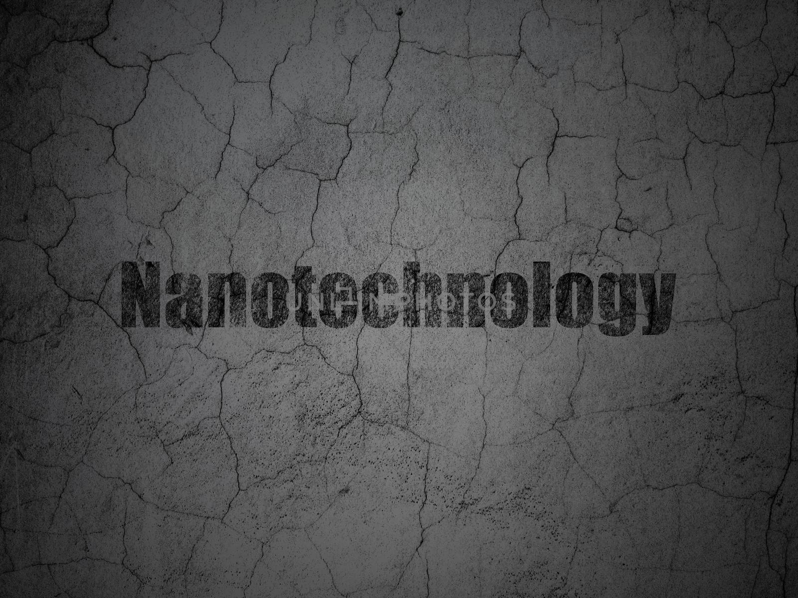 Science concept: Nanotechnology on grunge wall background by maxkabakov