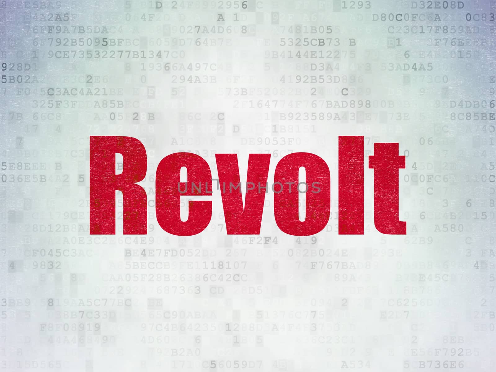 Politics concept: Revolt on Digital Data Paper background by maxkabakov