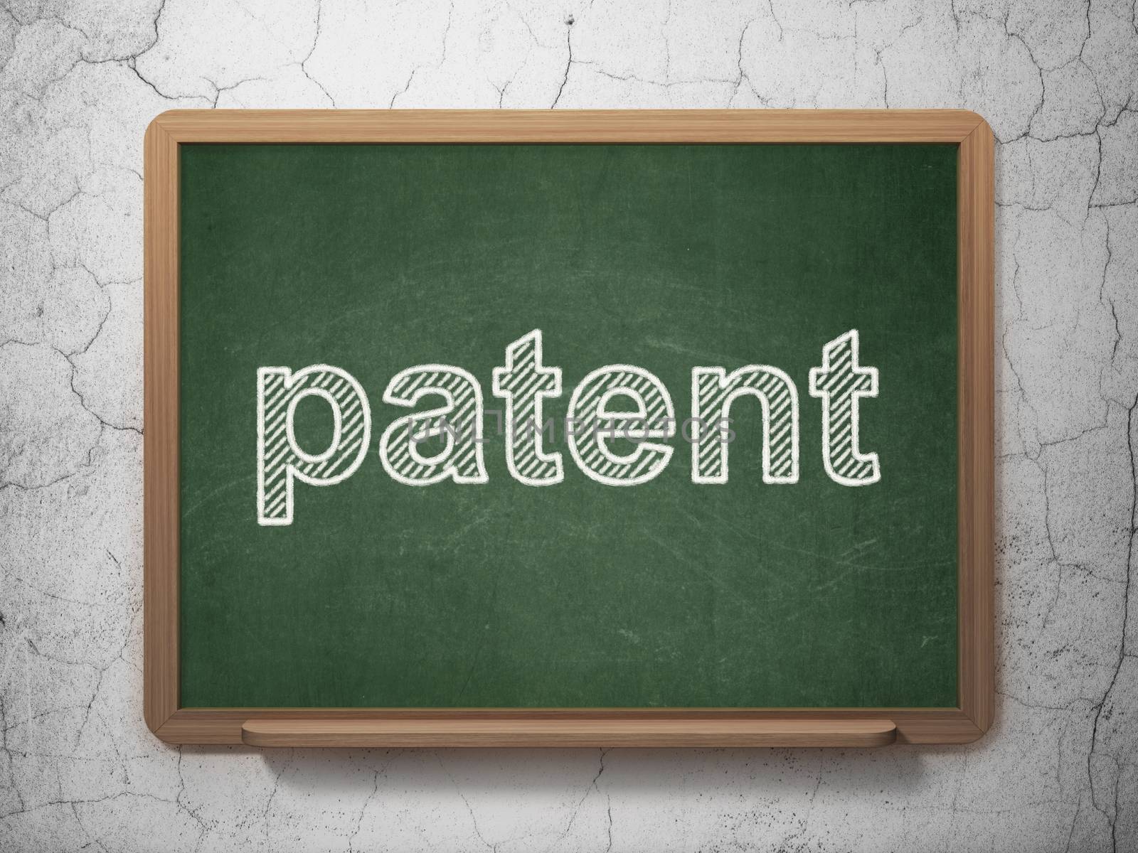 Law concept: Patent on chalkboard background by maxkabakov