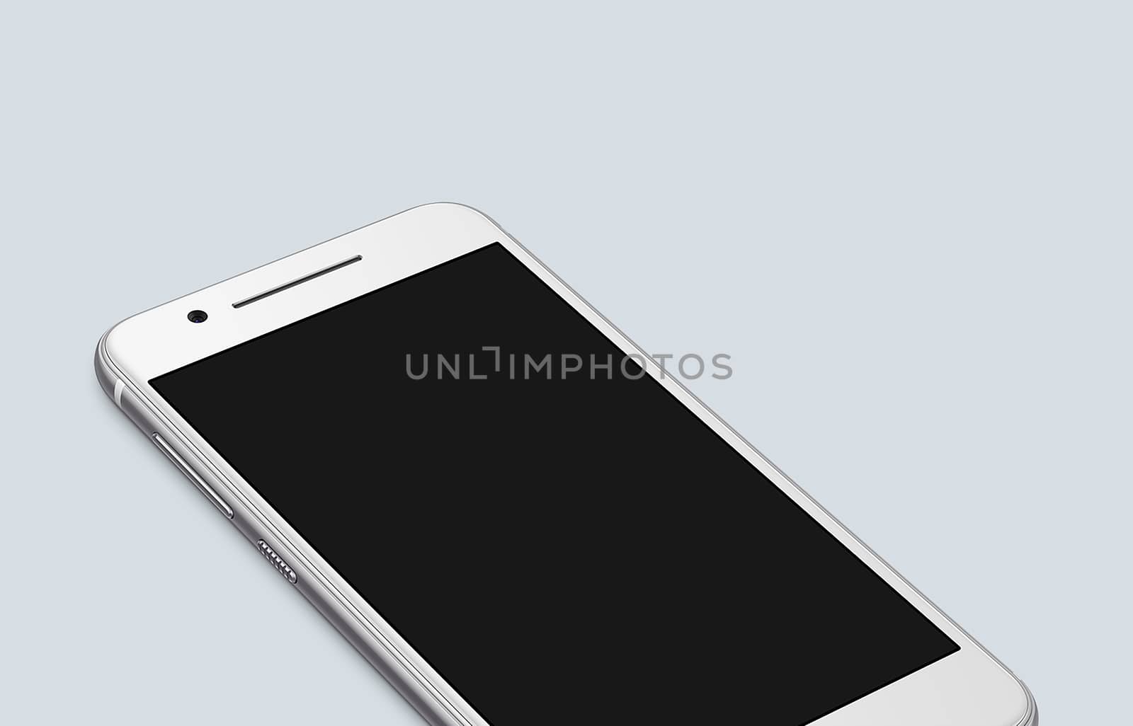 white mobile phone with black screen