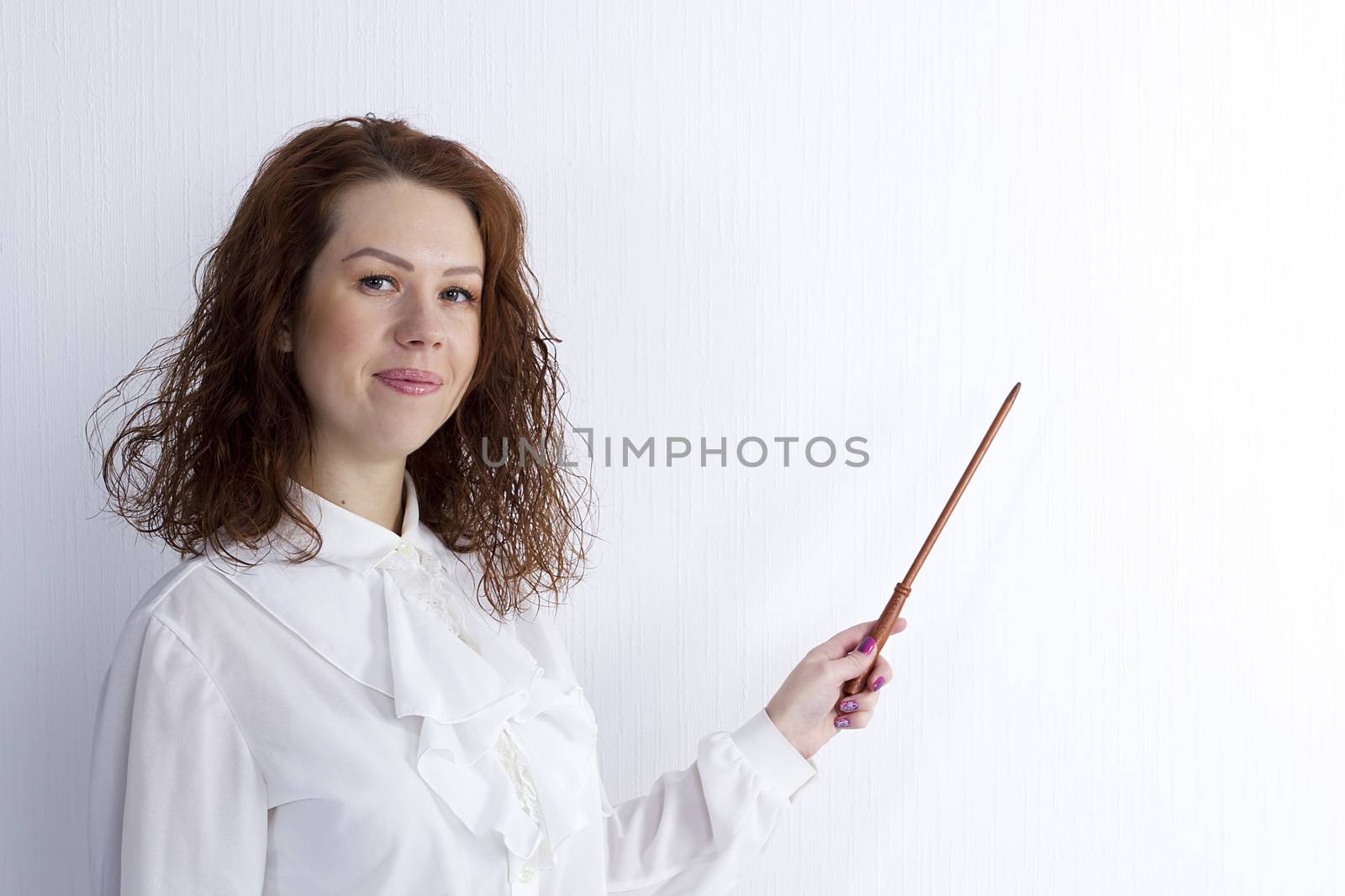 Young woman teaching something by VIPDesignUSA