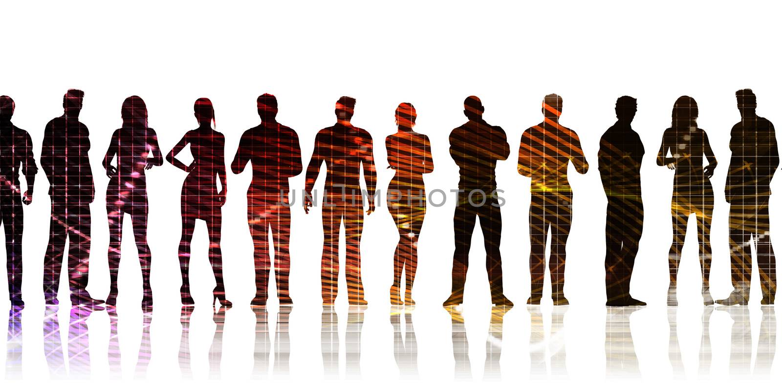 Business Team of Professionals Standing for Career Concept