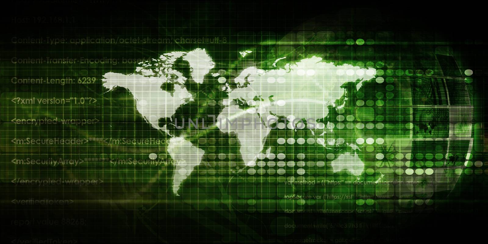 Digital Global Technology Concept Abstract Background