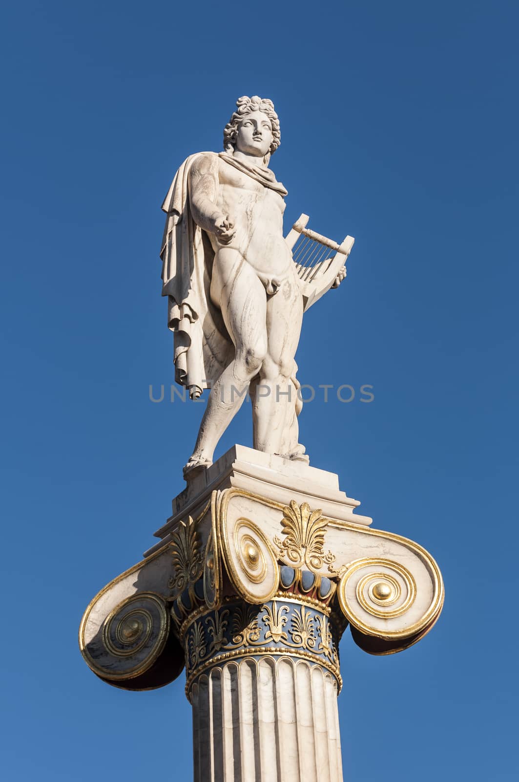 classic Apollo god statue by vangelis