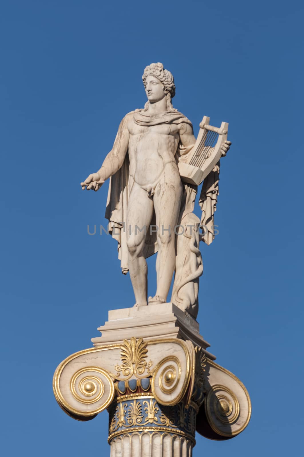 classical Apollo god statue by vangelis