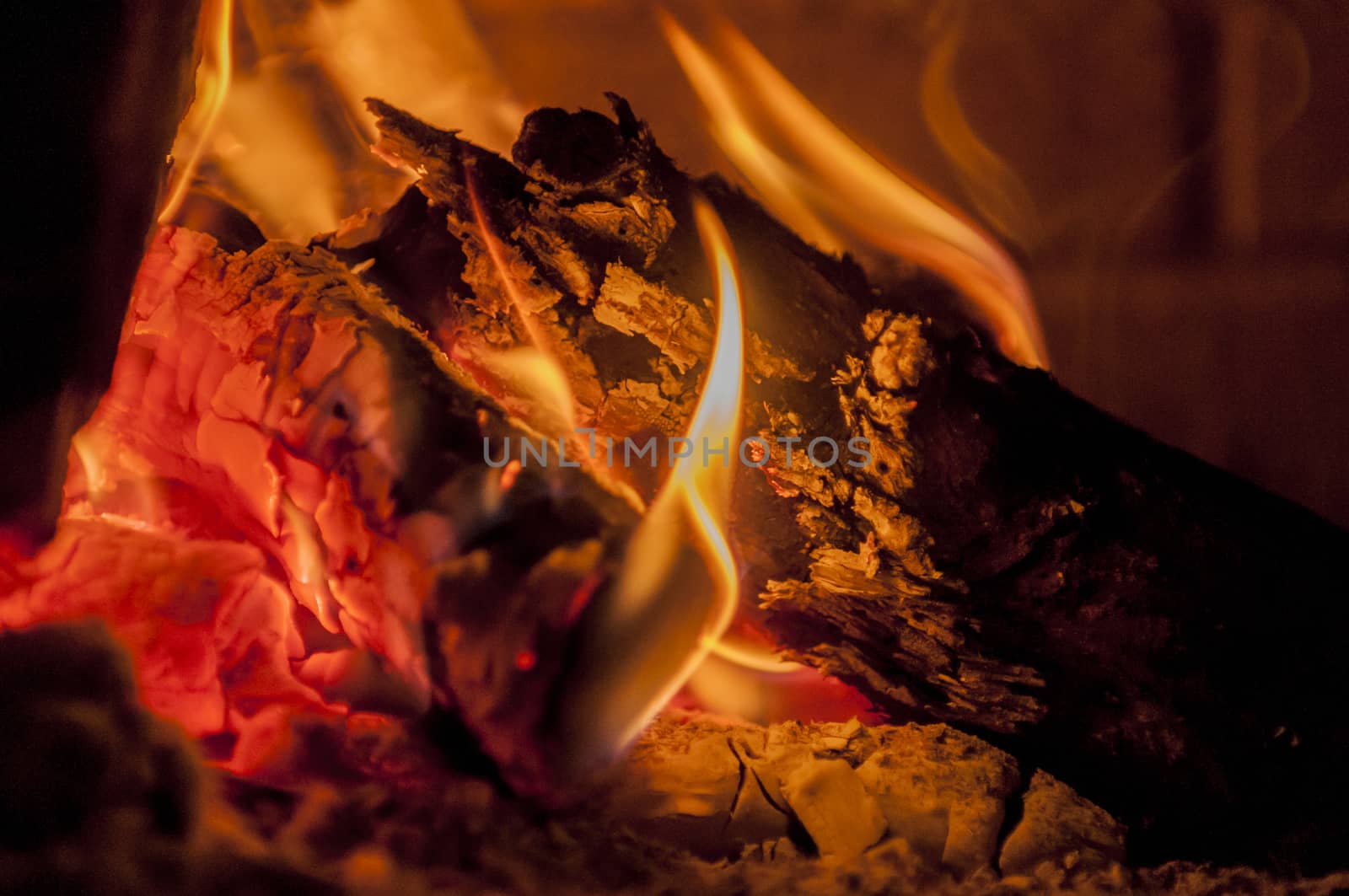 woods in fireplace by vangelis