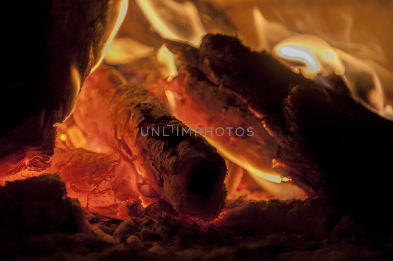 woods in fireplace by vangelis