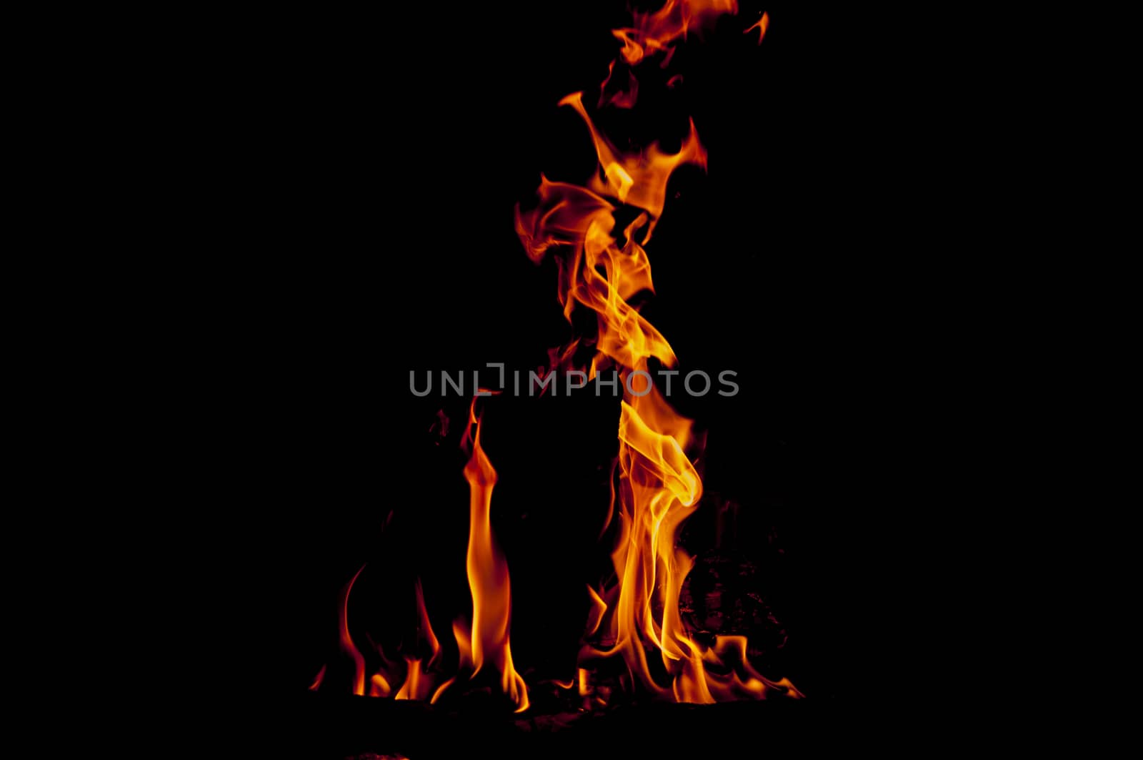 flames in black background