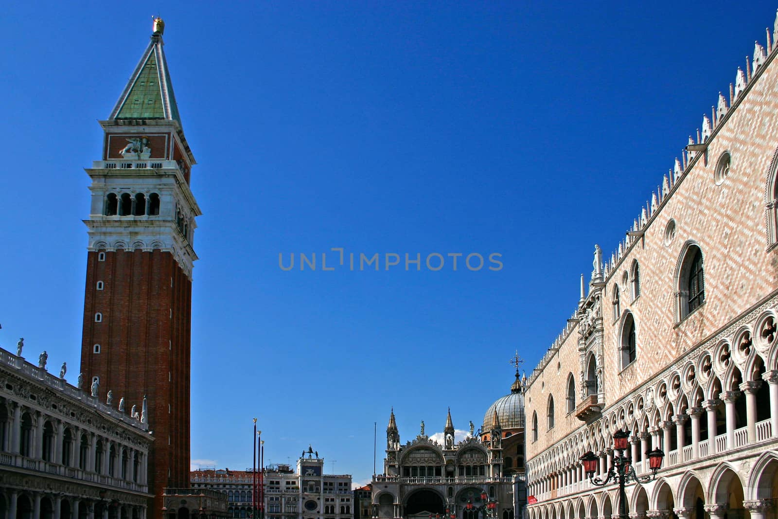 The San Marco Palace, Tower and Cathedral in Venice