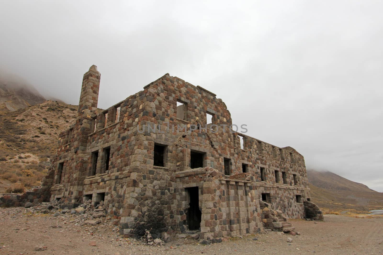 Abandoned Sosneado Hot Springs Hotel that has supposedly been a nazi hideout, Mendoza, Argentina