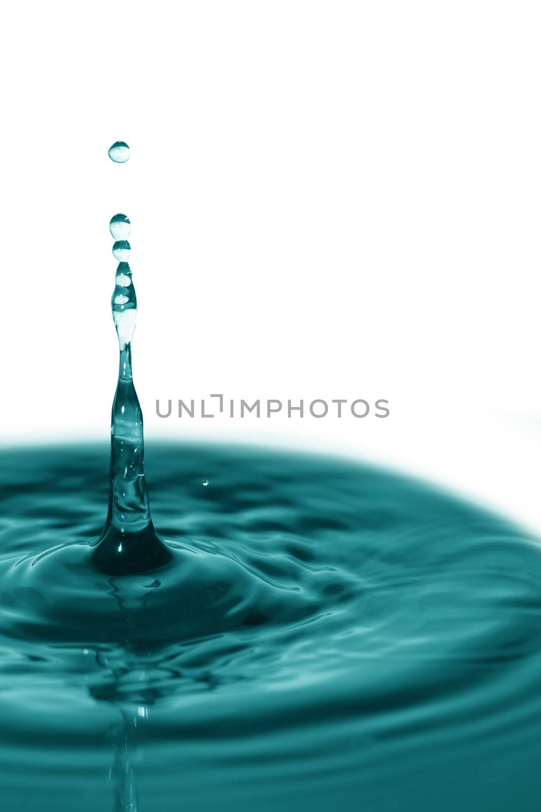 Nice abstract blue water splash on white background