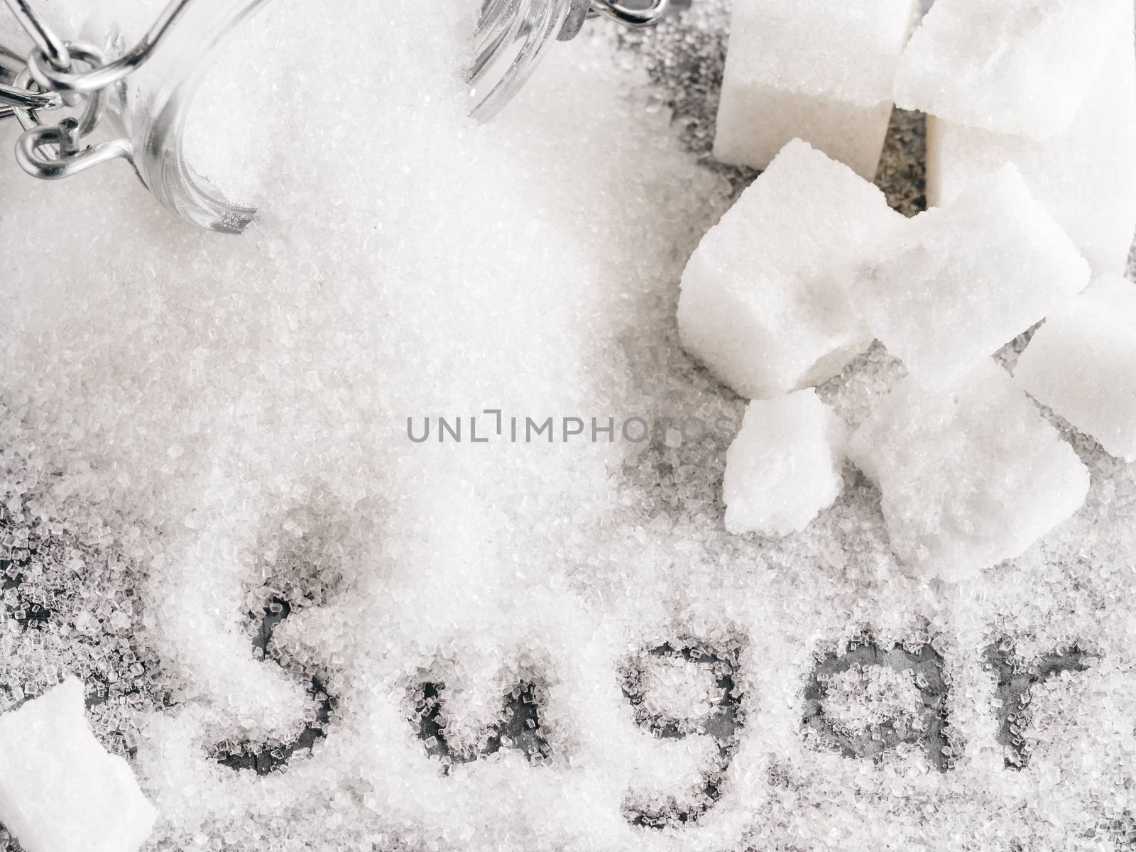 sugar word of granulired sugar by fascinadora