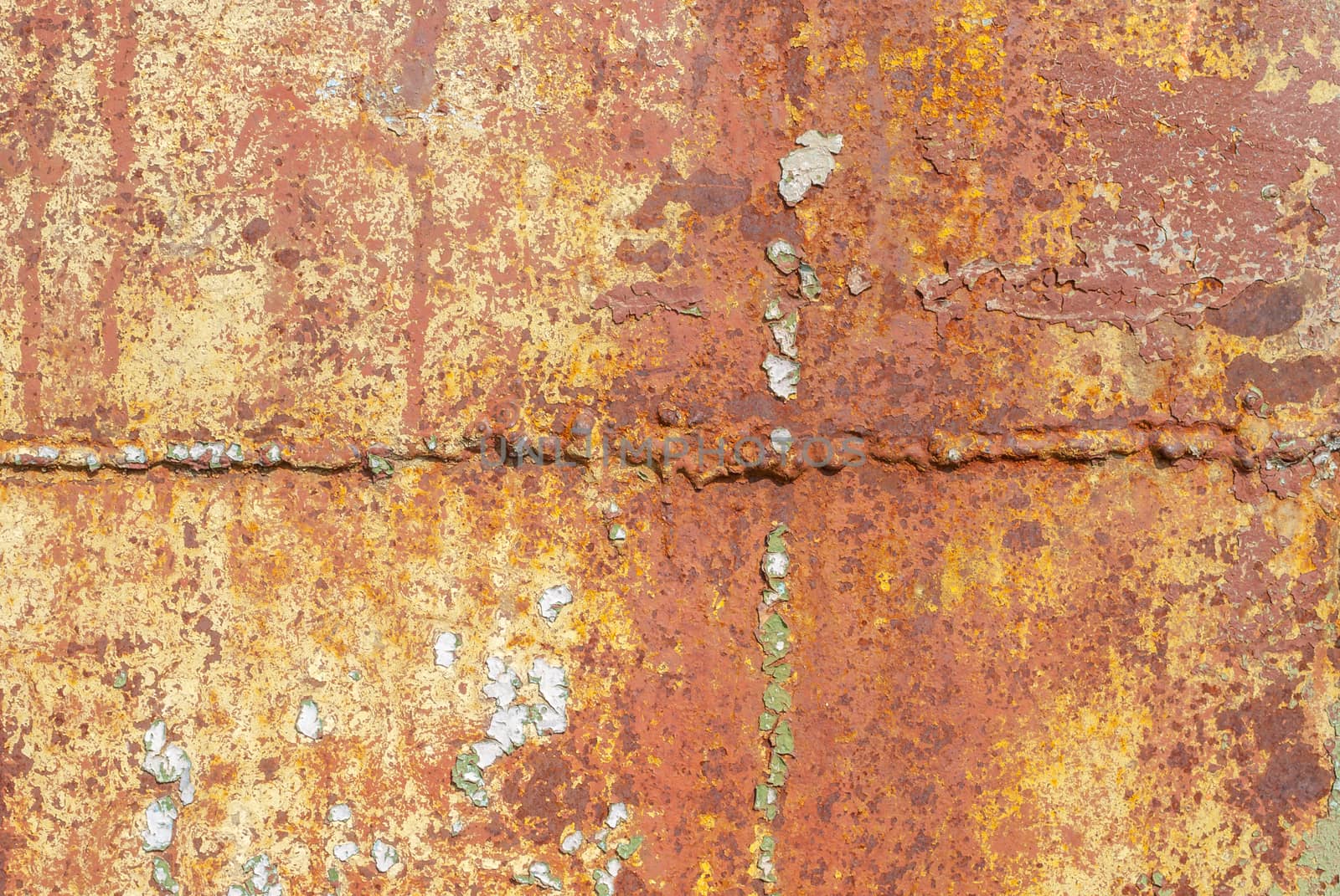 surface of rusty iron with remnants of old paint, chipped paint, texture background by uvisni