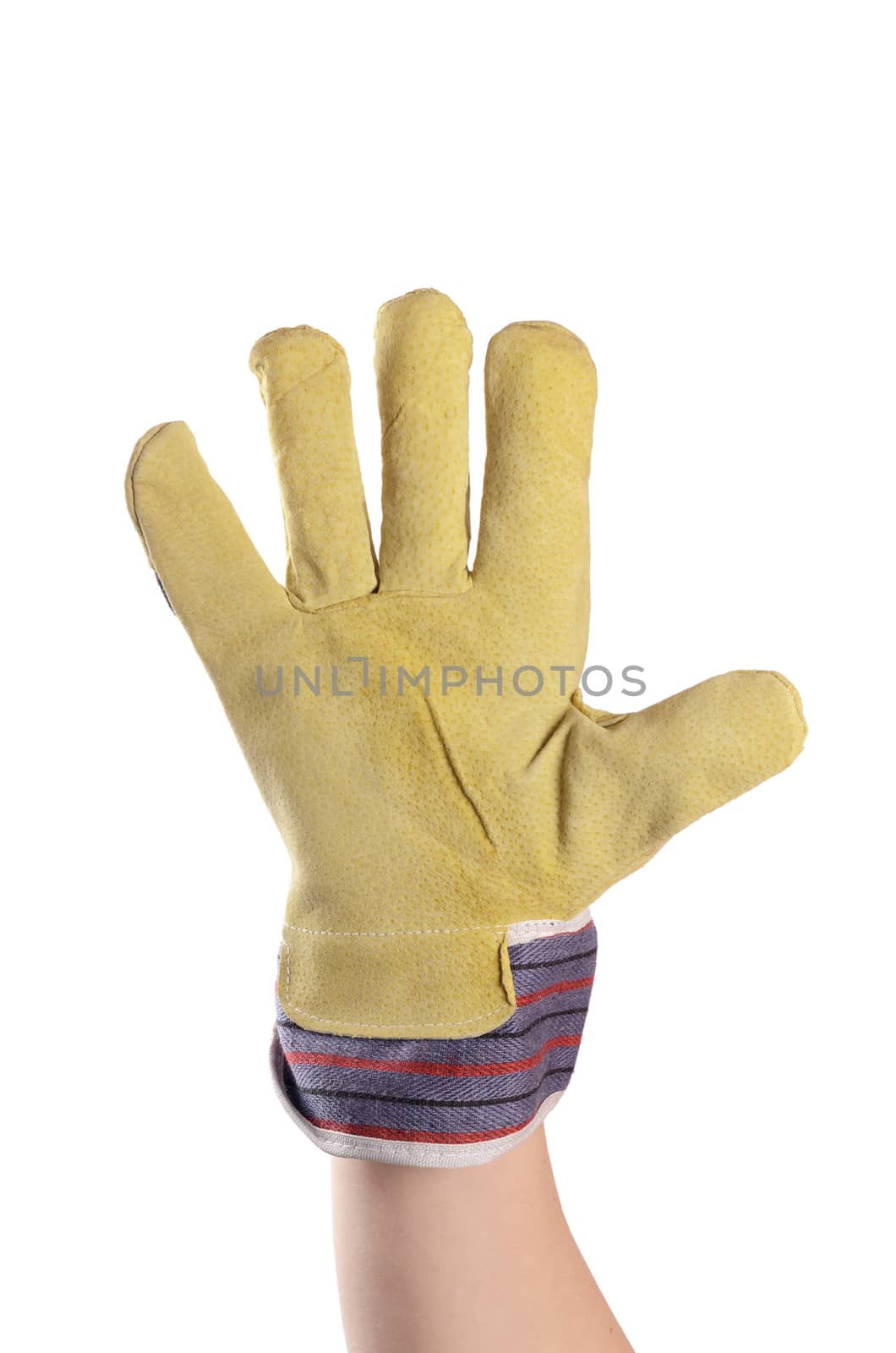 Working mens gloves isolated on white background