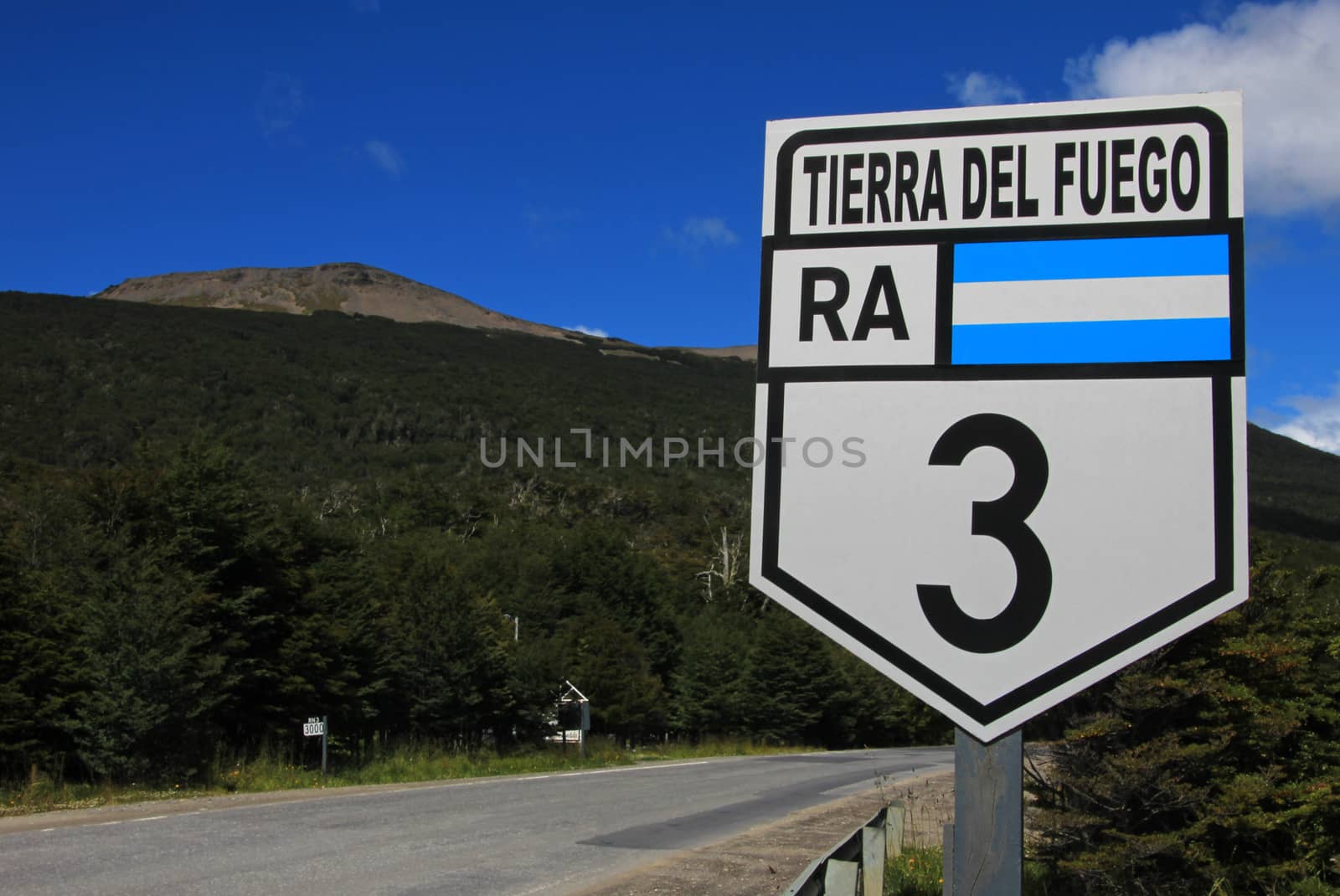 Road sign ruta route 40, Patagonia Argentina