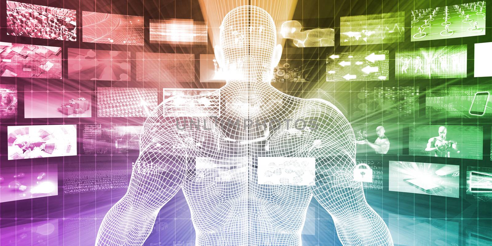 Security Network with System Admin Scanning Data Packets