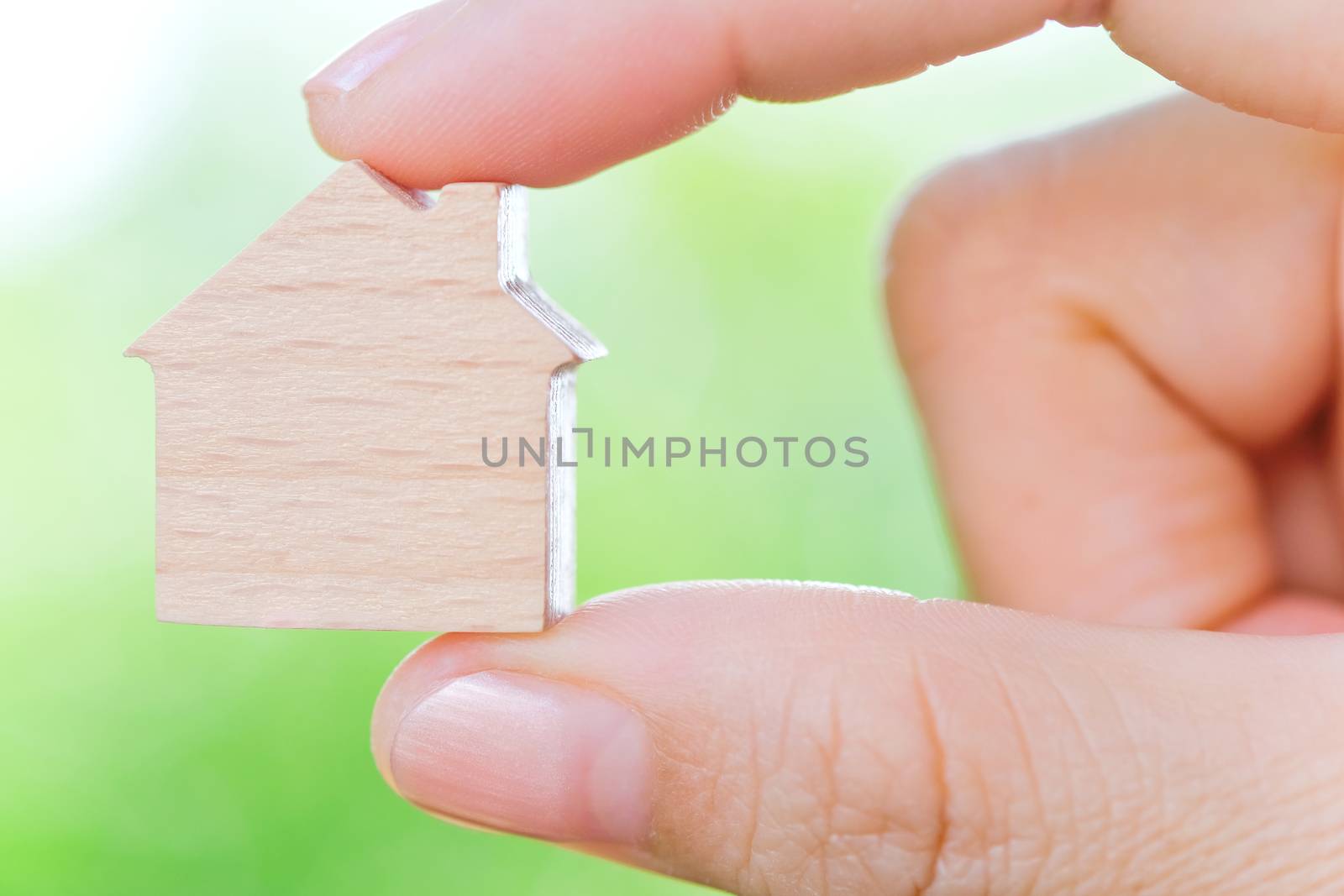 model house in hands
