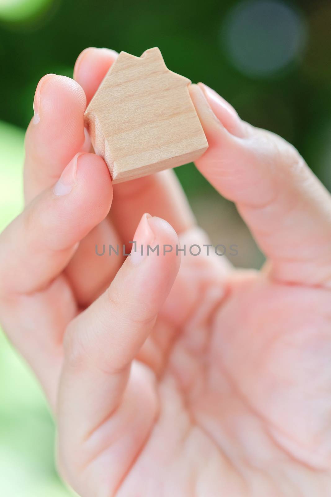 model house in hands
