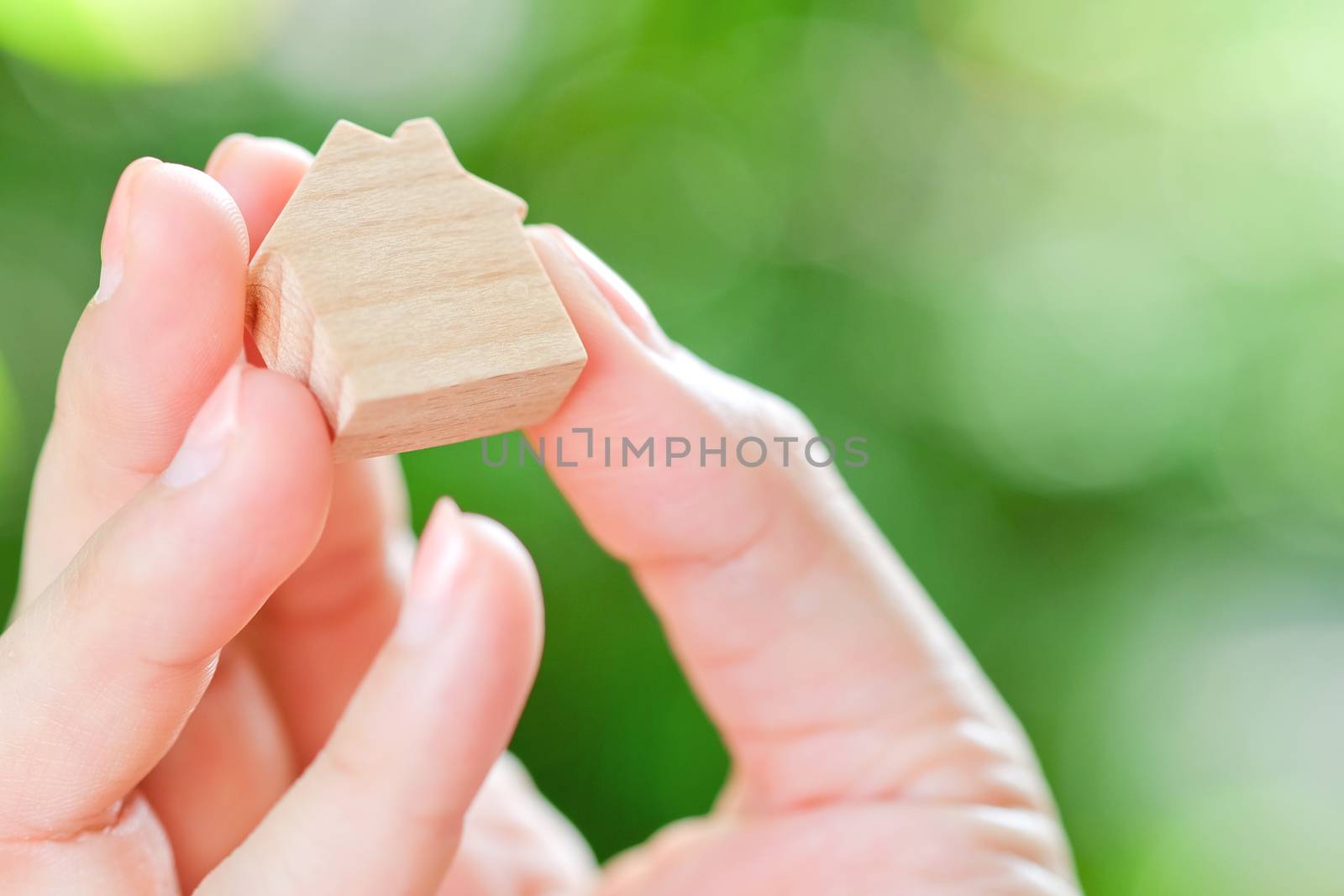 model house in hands