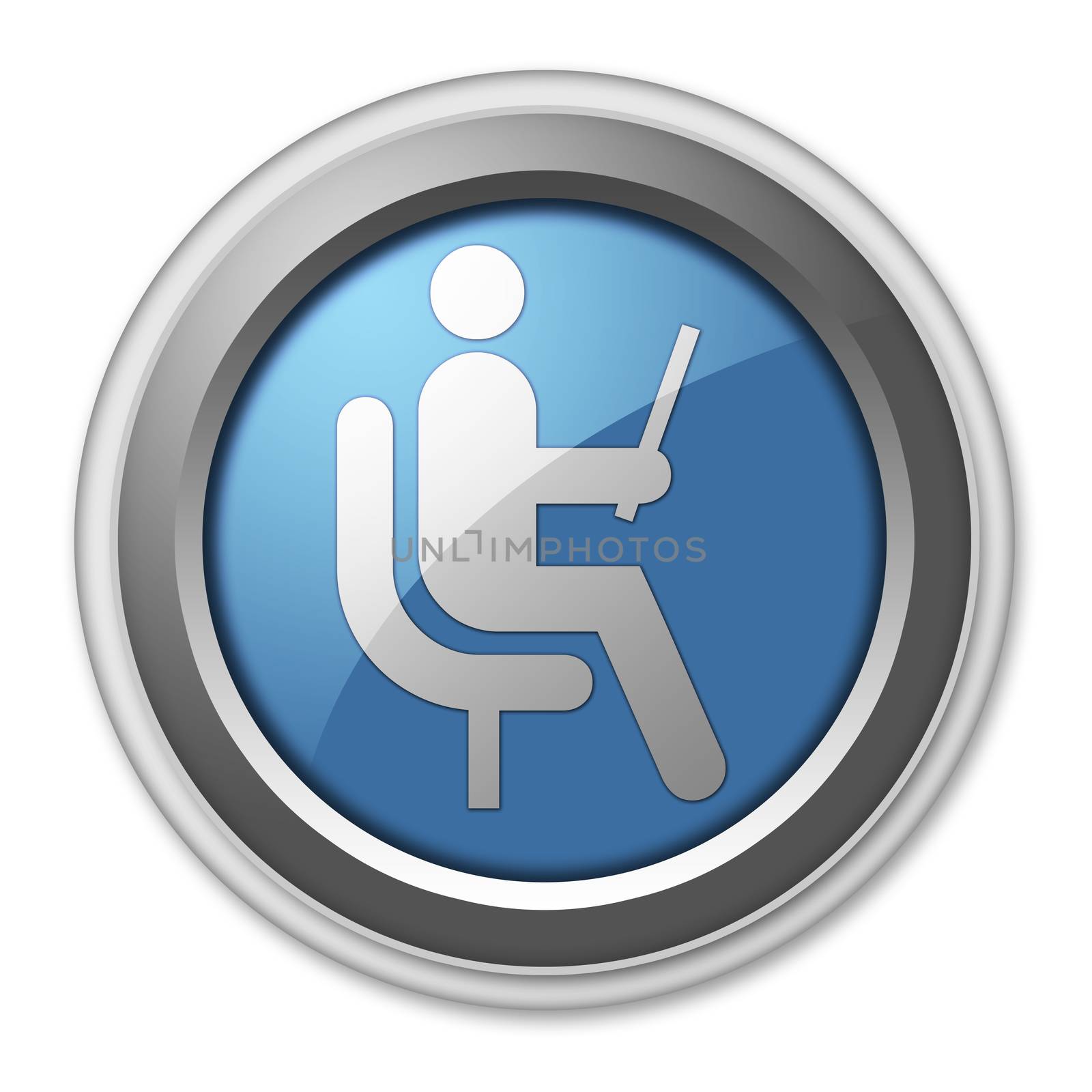 Icon, Button, Pictogram with Waiting Room symbol