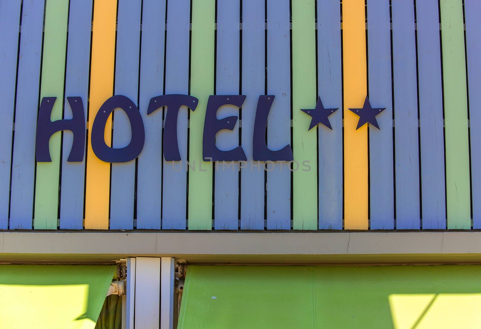 Design coloreful hotel sign by pixinoo
