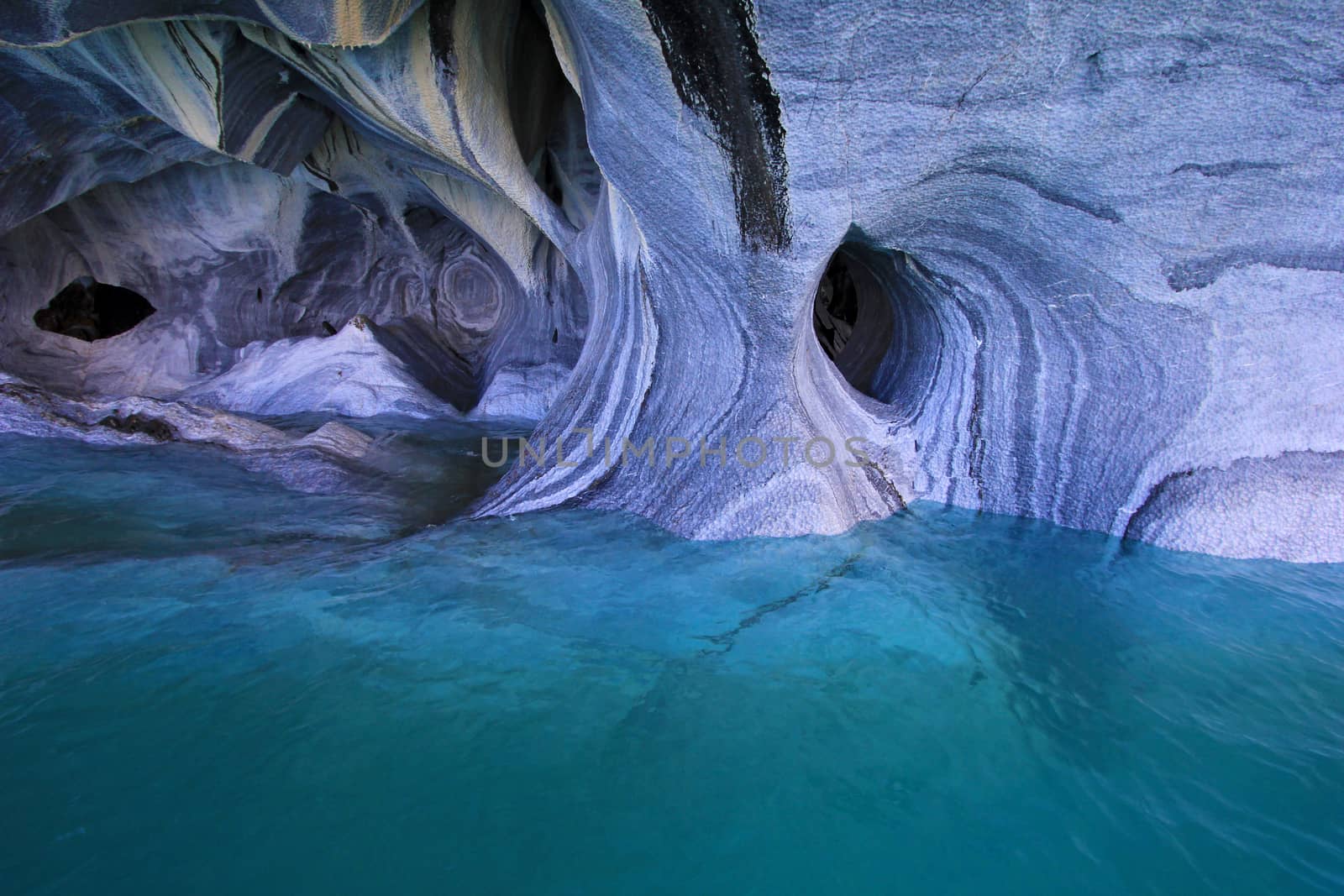 The marble cathedral chapel, Capillas De Marmol, Puerto Tranquilo, Chile by cicloco