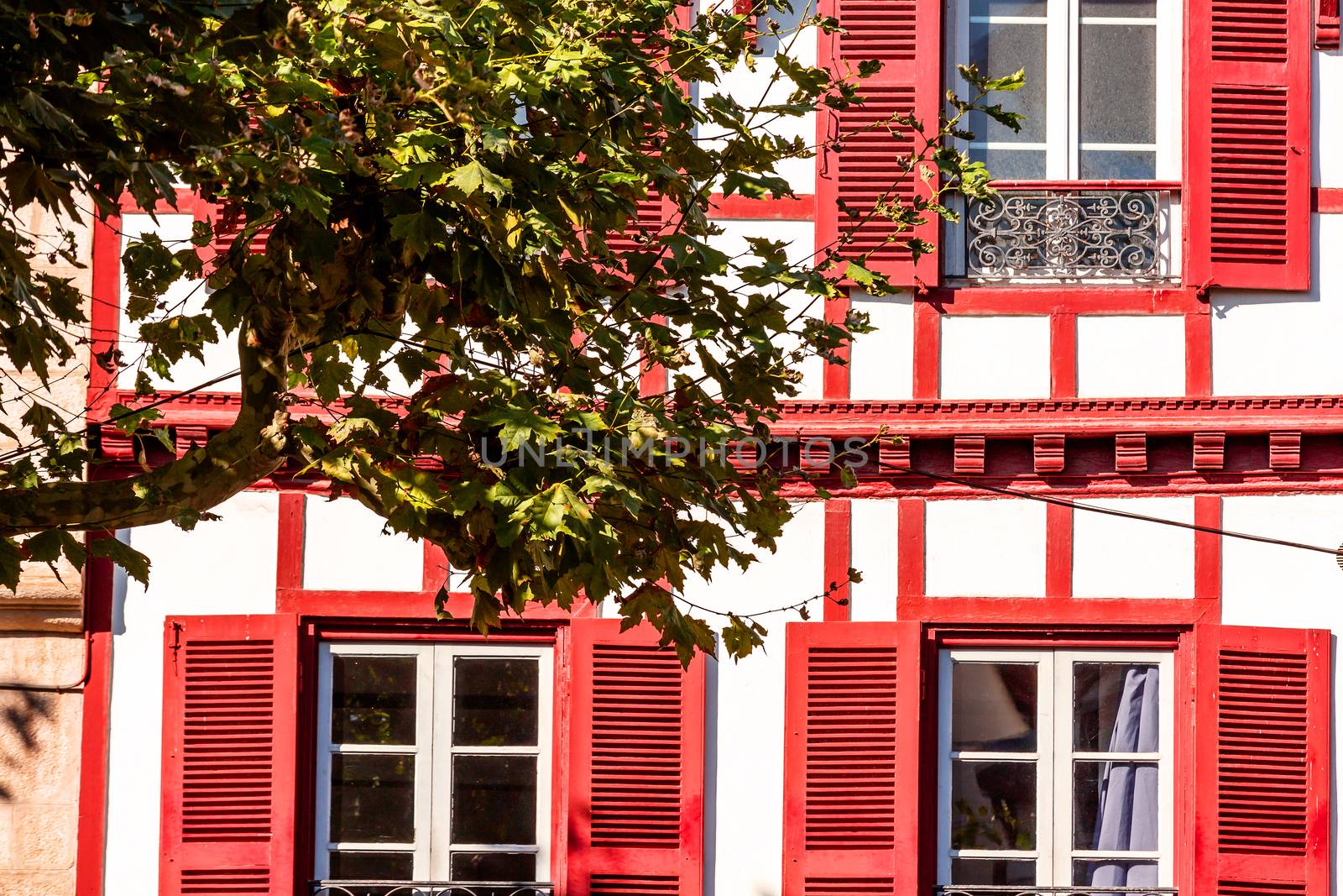 Typical Basque house in Basque Country, France by pixinoo