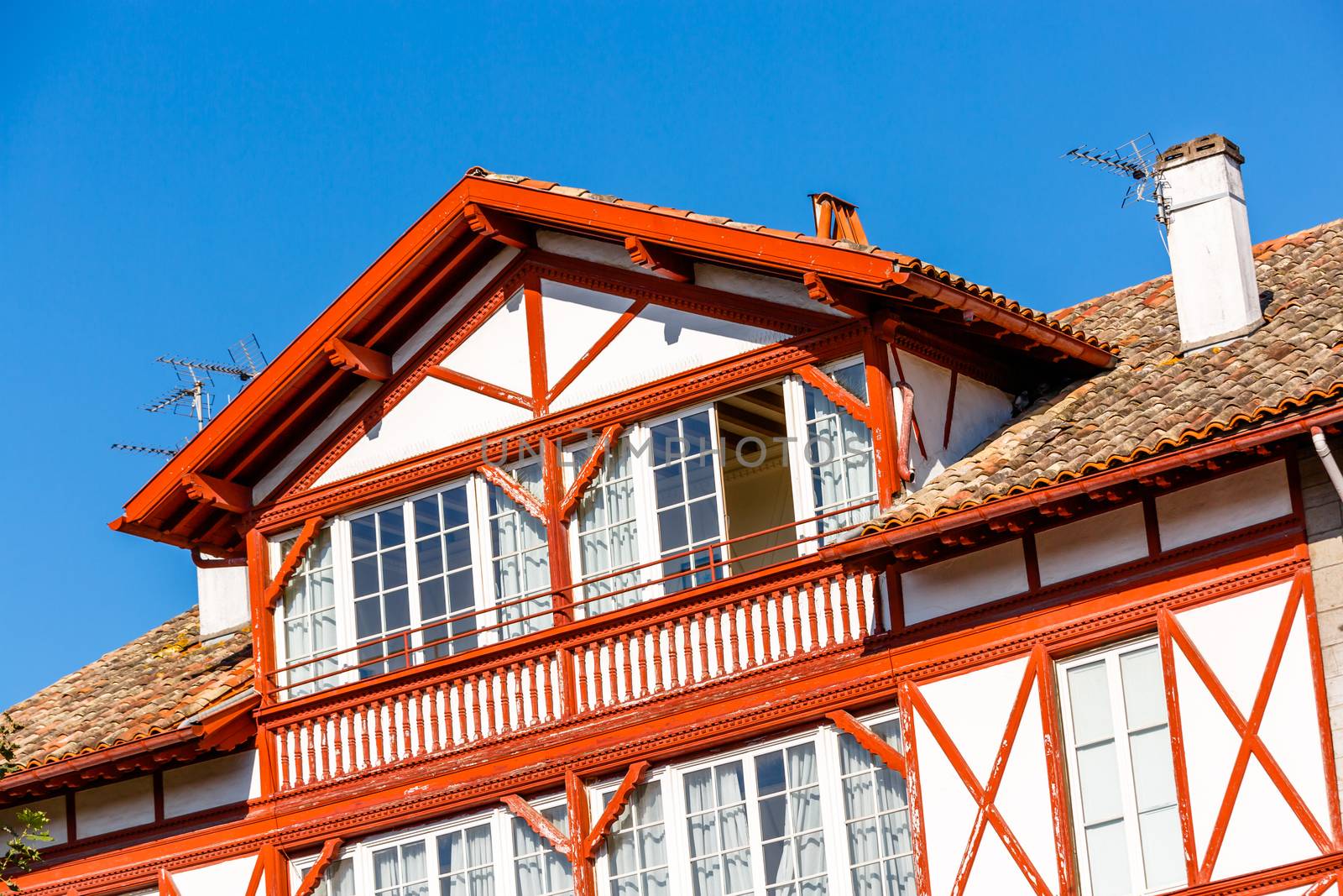 Typical Basque house in Basque Country, France