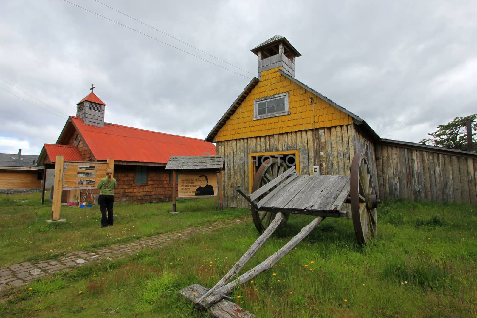 Old wooden chapel, museum, Villa O'Higgins, Carretera Austral, Patagonia Chile