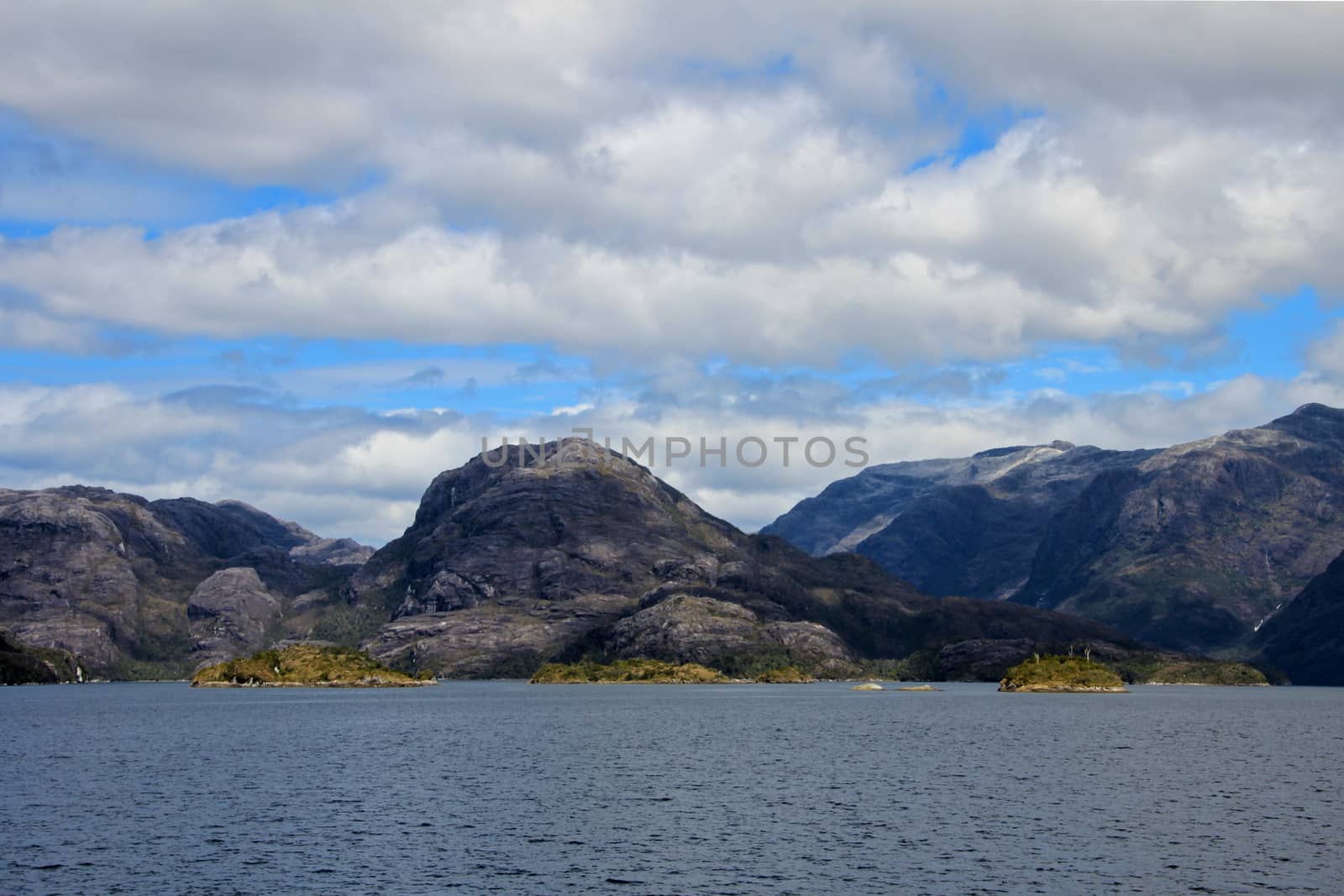 Beautiful fiord with mountains in the Bernardo O'Higgins National Park, Chile by cicloco