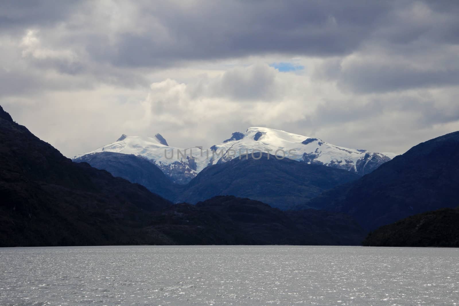 Beautiful fiord with mountains in the Bernardo O'Higgins National Park, Chile by cicloco