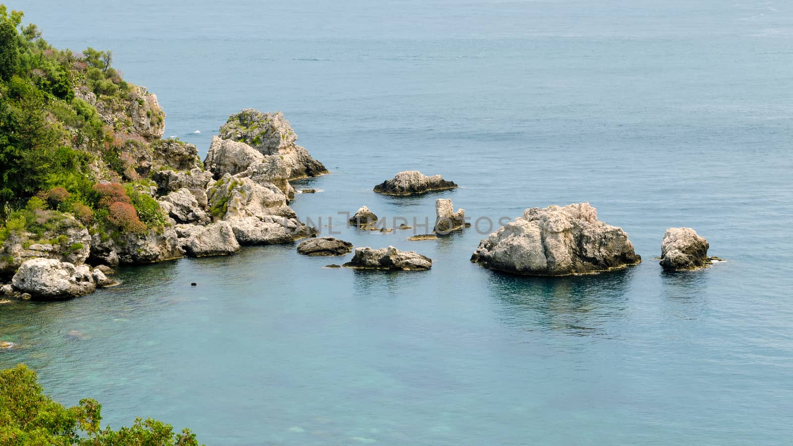 Roks on the sea on beautiful sicilian sea - Italy